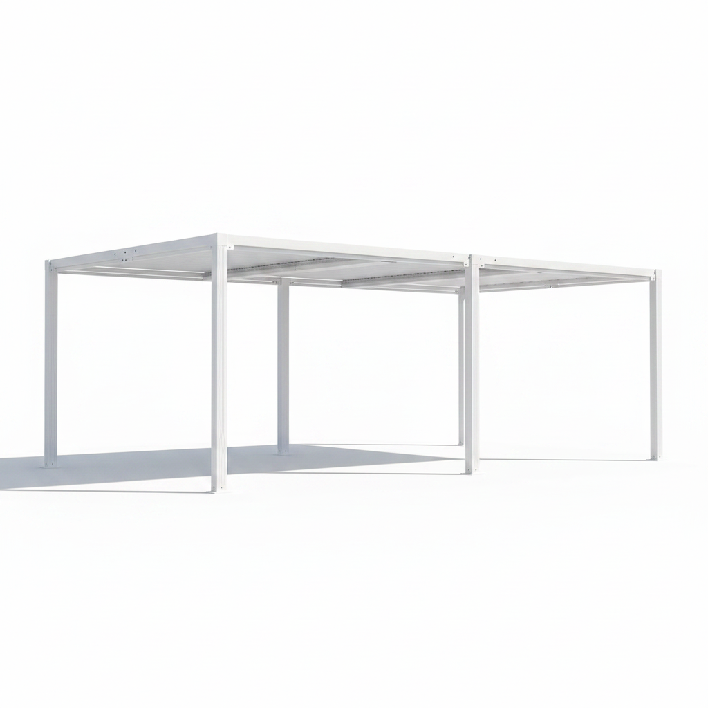 Louvered Pergola 12' X 20', Large Outdoor Aluminum Pergola with Reinforced Steel Roof, Heavy-Duty Hardtop Gazebo for Patio Garden, Weatherproof Sun Shade Shelter, White