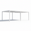 Louvered Pergola 12' X 20', Large Outdoor Aluminum Pergola with Reinforced Steel Roof, Heavy-Duty Hardtop Gazebo for Patio Garden, Weatherproof Sun Shade Shelter, White